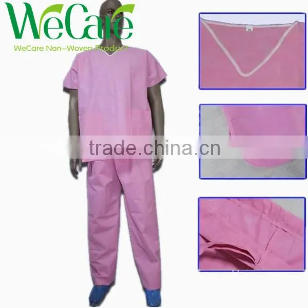 Disposable Non Woven SMS Medical Hosptail Patient Scrub Suits