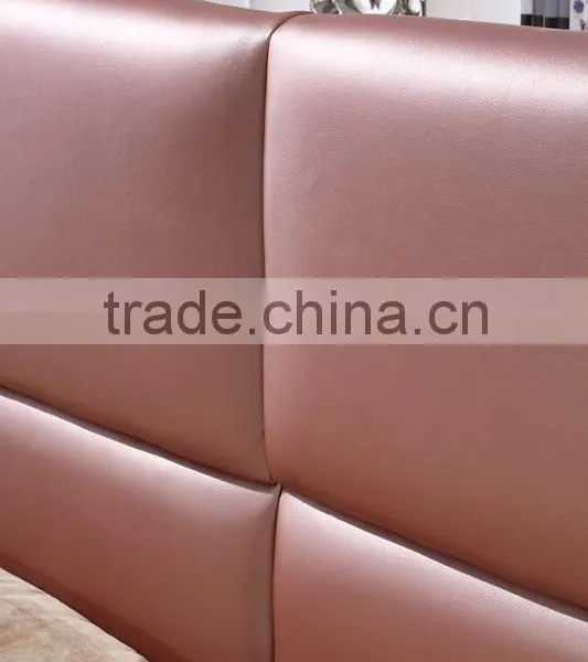 Contemporary Leather Bed High Headboard Design DH216B photo-6