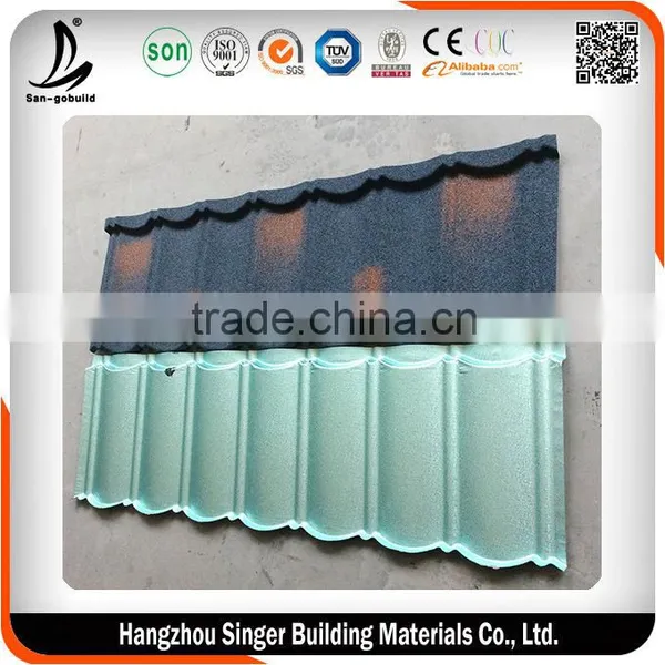SGB Stone Coated Galvalume Metal Roofing Sheets/Stone Coated Steel Roofing Tile photo-5