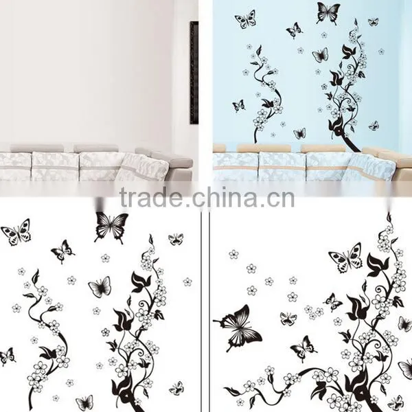 Best Selling Butterfly Flower Wall Stickers Home Decor photo-6