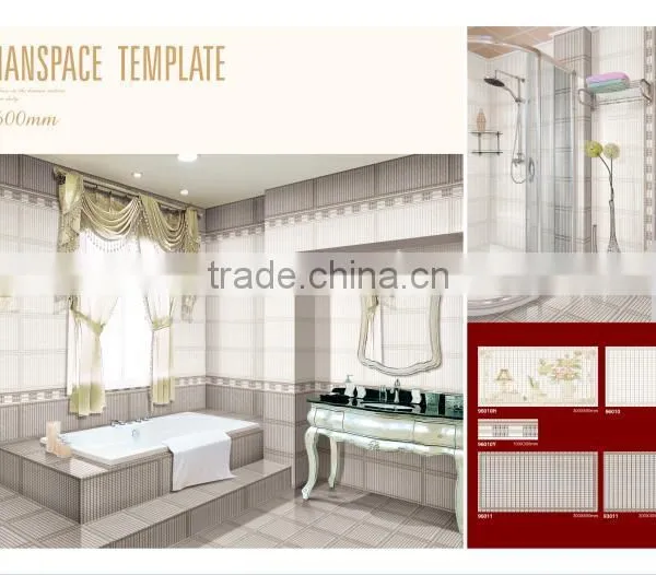 300x600 Cheap Porcelain Wall Flower Tiles Kitchen photo-6