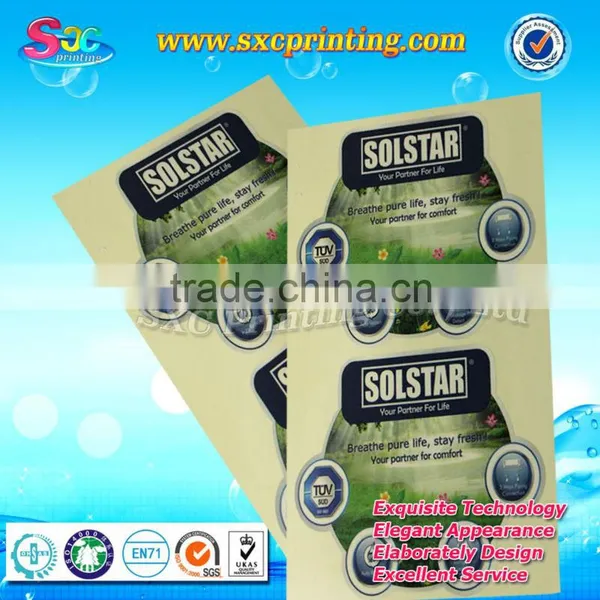 2015 Custom PE PET Plastic Self Adhesive Label With Printing For Toiletries photo-3