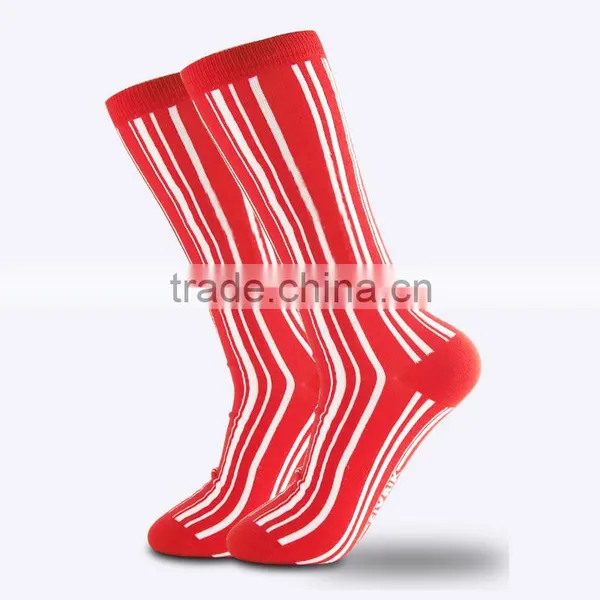 Custom Colorful Patterns Combed Cotton and Various of Cuffs Long Knee Socks photo-4
