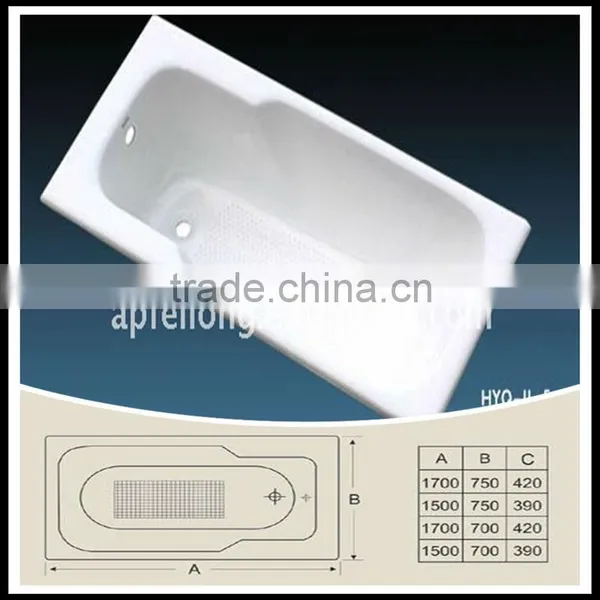 manufacturer sell durable cast iron bath tub/QB/T2664-2004
