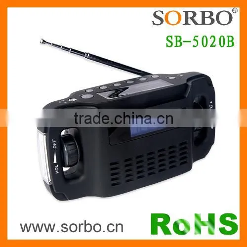 Hottest Selling Newest Design Popular Alarm Clock With Radio For Promotion Gift/Solar LED Flashlight/Phone Charger photo-4