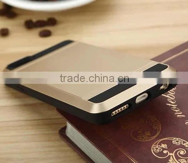 Dual Layer Armor Fundas Case Luxury Soft Hybrid Slim Back Cases for Iphone 4 4s 5 5s 5c 6 6s Plus Case Cover Slide Card Cover photo-6
