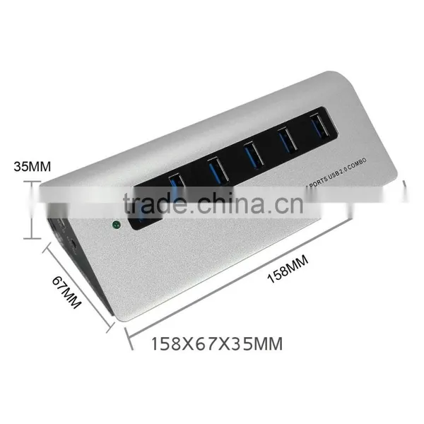 6 Ports USB 2.0 Hub Adapter Combo With SD and TF Card Reader Function photo-2