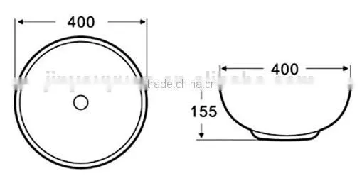 Bathroom Art Basin Round White Ceramic Basin Sanitary Ware Toilet With Basin Cheap Price BasinY826 photo-2