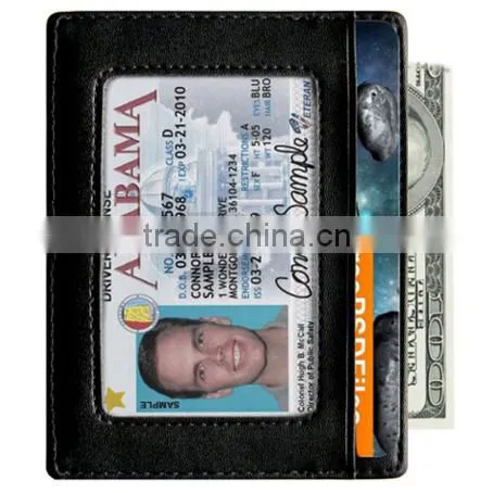 RFID Wallet Leather RFID Blocking Wallet Slim Card Holder Case photo-4