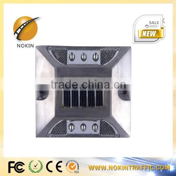 Battery Powered Blinking Led Road Stud Aluminum Solar Road Studs