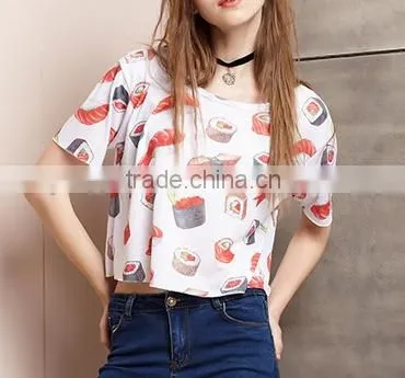 Custom Fashion Short Sleeve T-shirt for Women China Supplier/summer Tops photo-2