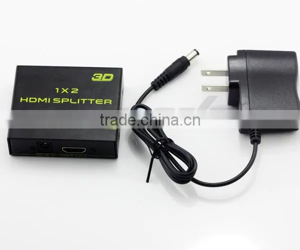 High Speed Mini 2 Port HDMI Splitter Converter 1x2 Support 3D 1080P photo-5