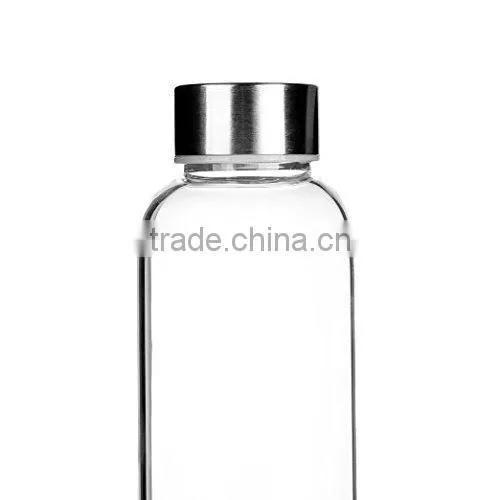 Borosilicate Glass Bottle Portable 500ml Water Bottle Clear photo-6