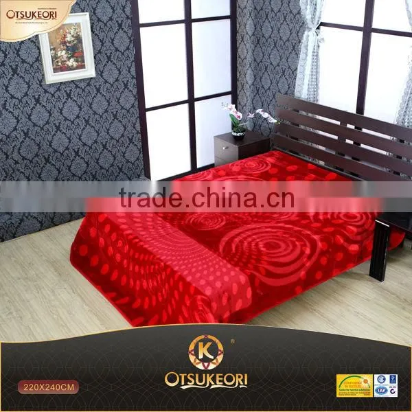 OTSU KEORI Embossed Raschel 100 Polyester Blanket China Manufacture