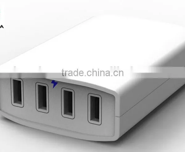 5V 2A Black and White With Stand Cord Android Tablet 4 Port Usb Adapter
