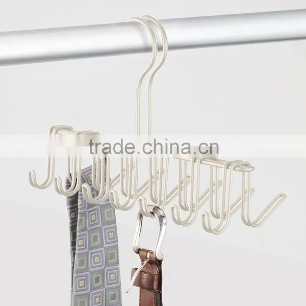 Icegreen Silver Tie and Belt Hanger Hook Accessory Rack for Closet Accessories photo-5