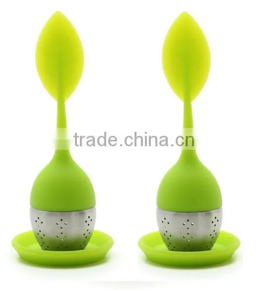 PBA Free Leaf Shaped Silicone Tea Infuser photo-3