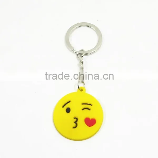 Funny Face Design Soft Pvc Giveway Keychain/ Promotion Gift photo-3