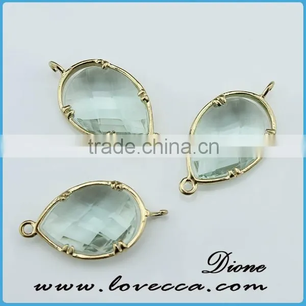 Hot Selling Unique Glass Black Stone Jewelry Pendant Wholesale Heart Shape Glass Stone Opal Pendant photo-3
