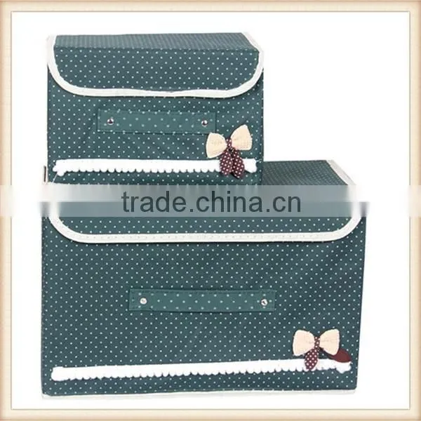 Sweet Bowknot Non-woven Collapsible Storage Box photo-4