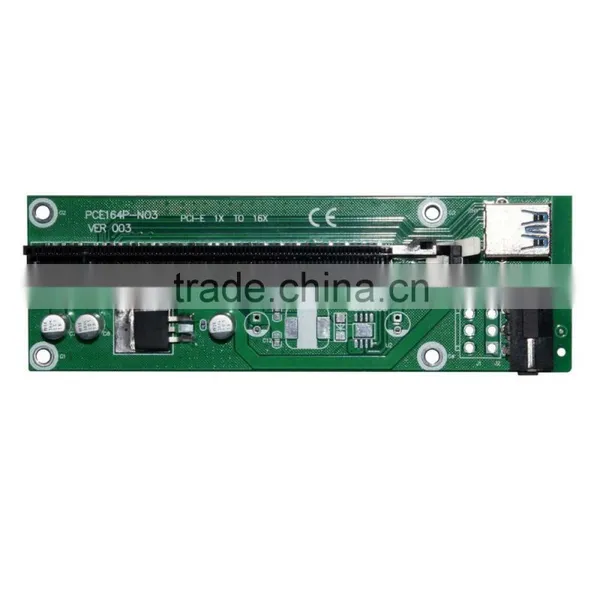 USB 3.0 PCI-E Express 1x To16x Extender Riser Board Card Adapter SATA Cable photo-2