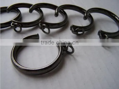 19mm Brushed Nickel Curtain Pole Bay Window Passing Rings