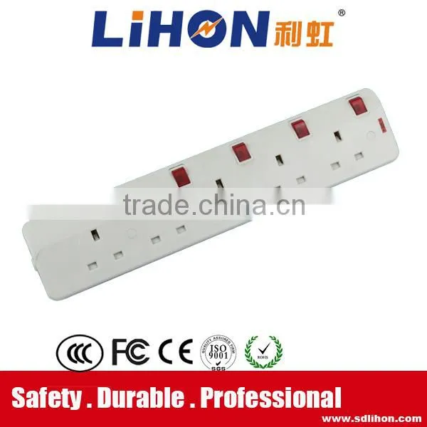 2500w ABS Shell 4 Way British Extension Socket photo-5