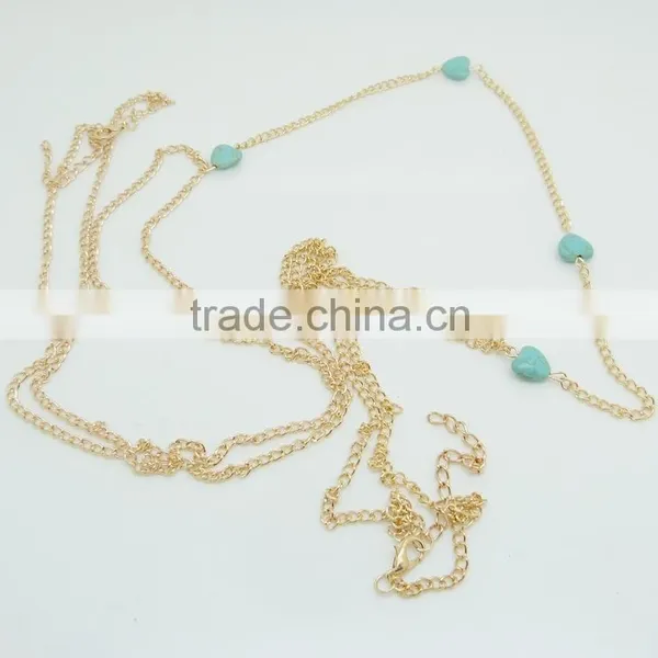 Simple Heart Turquoise Sexy Waist Chain photo-4