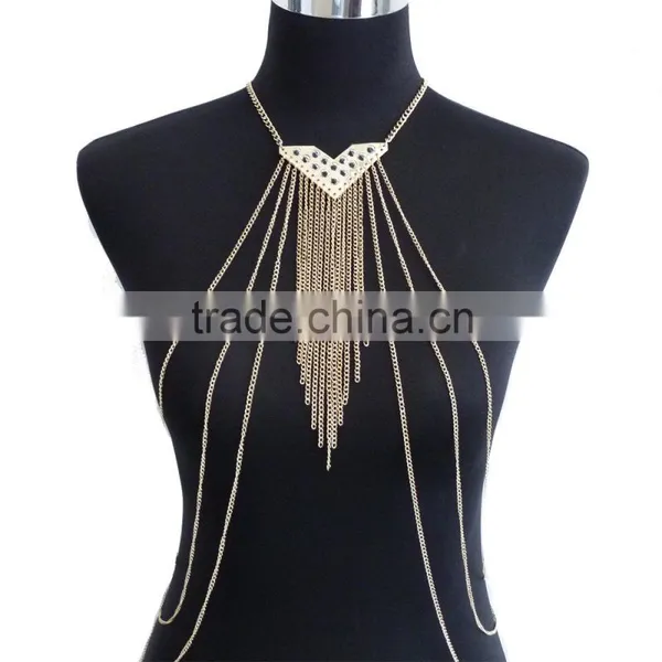 Crystal Body Jewelry Multilayer Tassel Body Chain photo-2