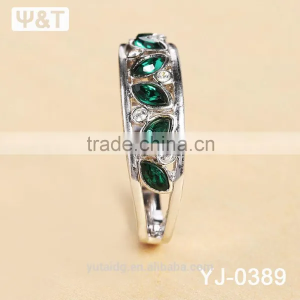 Jingli Jewelry Hot Sale Green Stone Silver Ring (YJ-389) photo-4