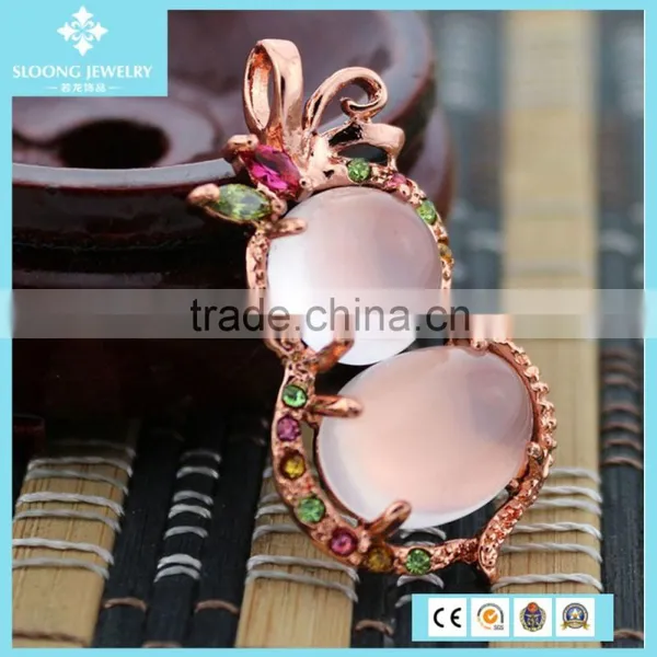 Cute Calabash Shape Gemstone Point Pendant Jewelry for Necklace photo-2