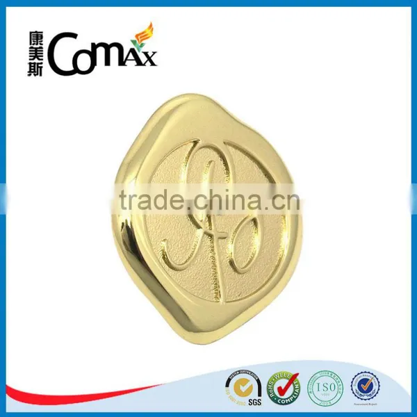 New Design Shiny Gold Metal Logo For Handbag photo-2