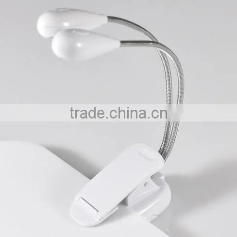 Rechargeable Music Stand Light Book Reading Lamp, Flexible Eye Care Dimmable Clip Light USB LED Light photo-2