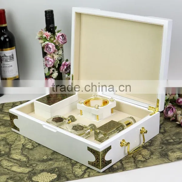 China Wholesale High Quality Wooden Arabia Style Perfume Box Set For Gift photo-2