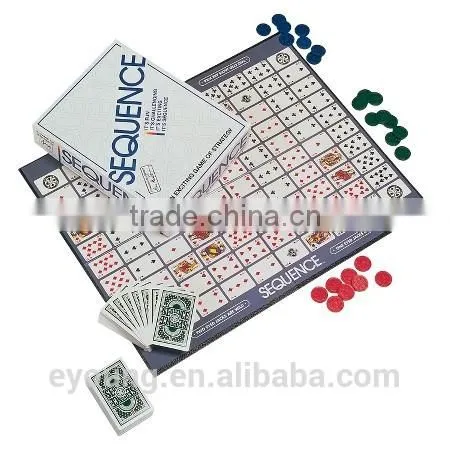 Sequence Game Adults and Children Strategy Board Game Cards photo-2