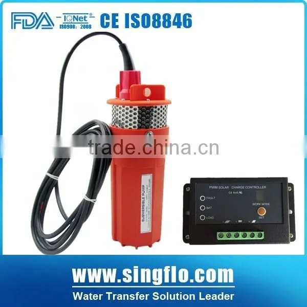 Singflo YM2440-30 12V/24V 360LPH 70M solar surface pump with 15A controller