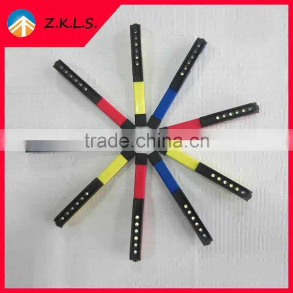 Colorful 6 LED Torch Rubber Print Light Pen photo-4