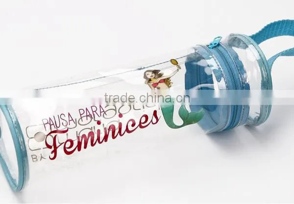 Store More Promotinal Clear PVC Blue Customized Logo Toiletry Kit photo-2