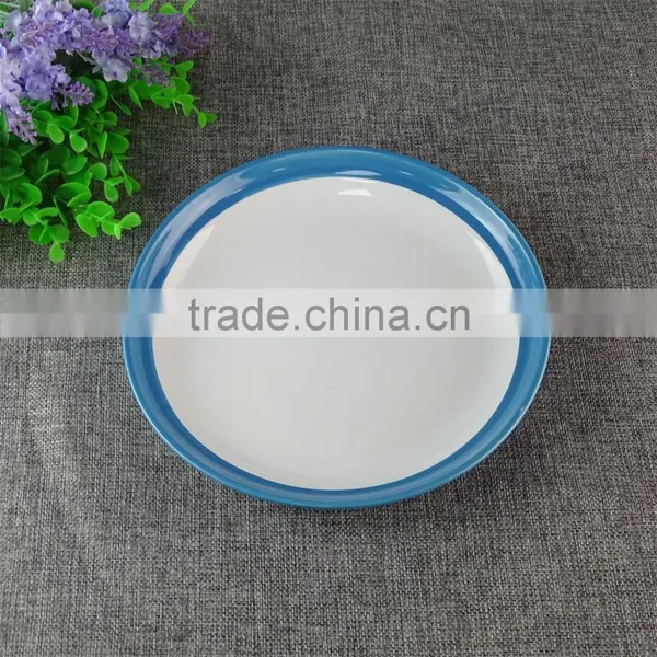 High Quality Cheap Colorful Round Porcelain Baking Pan Dish,yellow and Red and Blue photo-6