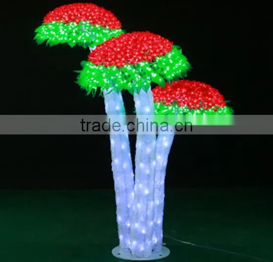 Home Garden Decorative 150cm Height Outdoor Artificial Red Flashing LED Solar Lighted up Trees EDS06 1415 photo-3