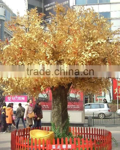 Large Fake Ficus Tree Indoor /outdoor Factory Artificial Gloden Ficus Tree photo-3