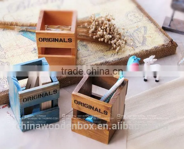 do Old Zakka Wooden Pen Container or Sundry Box photo-2