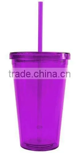Various Color BPA Free 16oz Double Wall Plastic Tumbler photo-3
