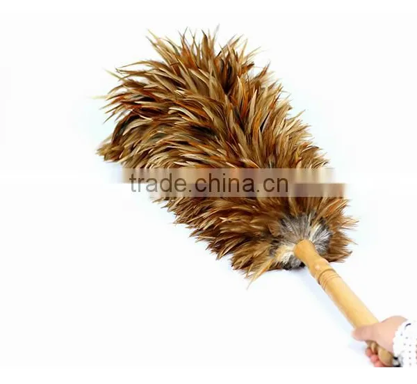 Wood Handle Cock Feather Duster photo-5