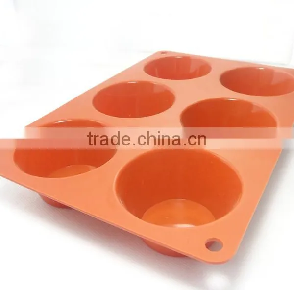 LFGB Certification Wholesale 6 Hole Half Round Shape Silicone Cake Mold / Jelly Pudding Mold Soap Chocolate Molds photo-3