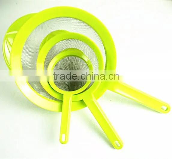 43022 Set of 3 Fine Mesh Stainless Steel Strainers With pp Handle photo-2