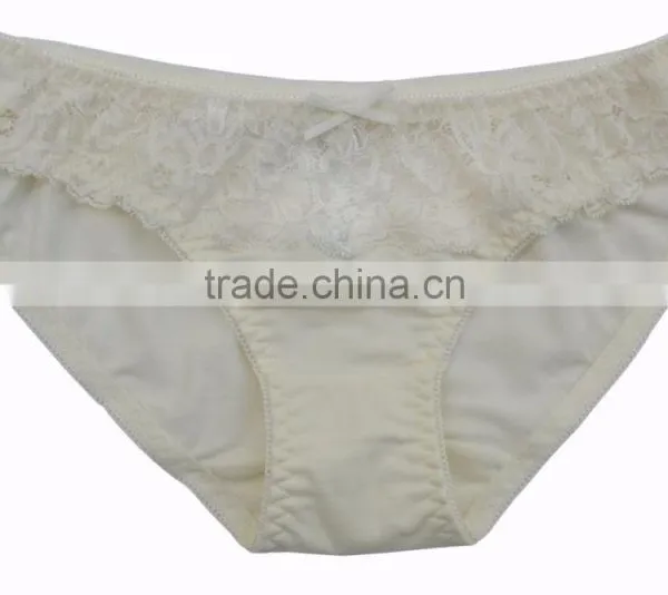 Girl's Children White Bikini 100% Cotton With Lace