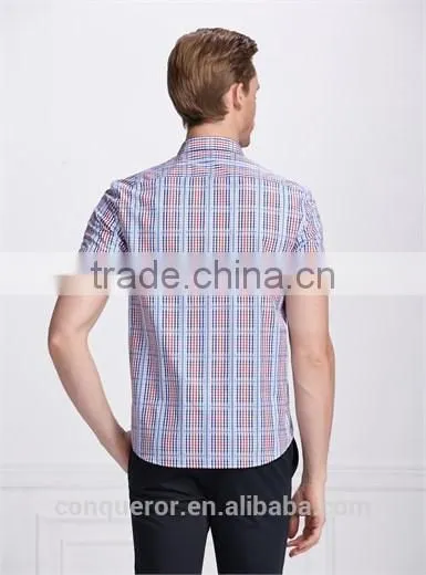Egyptian Cotton Plaid Men Shirt SHL104 photo-2