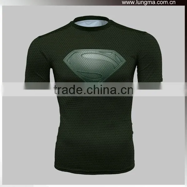 Superman Best Selling Men's Custom Compression Sports T Shirt photo-2