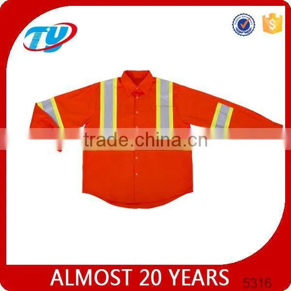 201507040602 High Visibility hi Vis Safety Work Shirt Cotton photo-2
